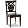 2_Mina Dark Brown Wood 5-Piece Dining Table and Chair Set more views