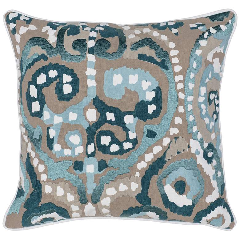 Image 1 Mina Multi-Color Mallard 22 inch Square Decorative Pillow