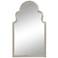 Mina Silver Leaf 24" x 40" Crowned Top Wall Mirror