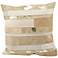 Mina Victory Beige Natural Hide 20" Square Leather Pillow