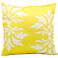 Mina Victory Fleur-de-Lys 20" Square Yellow Outdoor Pillow