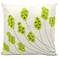 Mina Victory Floral 20" Apple Green Indoor-Outdoor Pillow