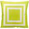 Mina Victory Geometric 20" Green Indoor-Outdoor Pillow