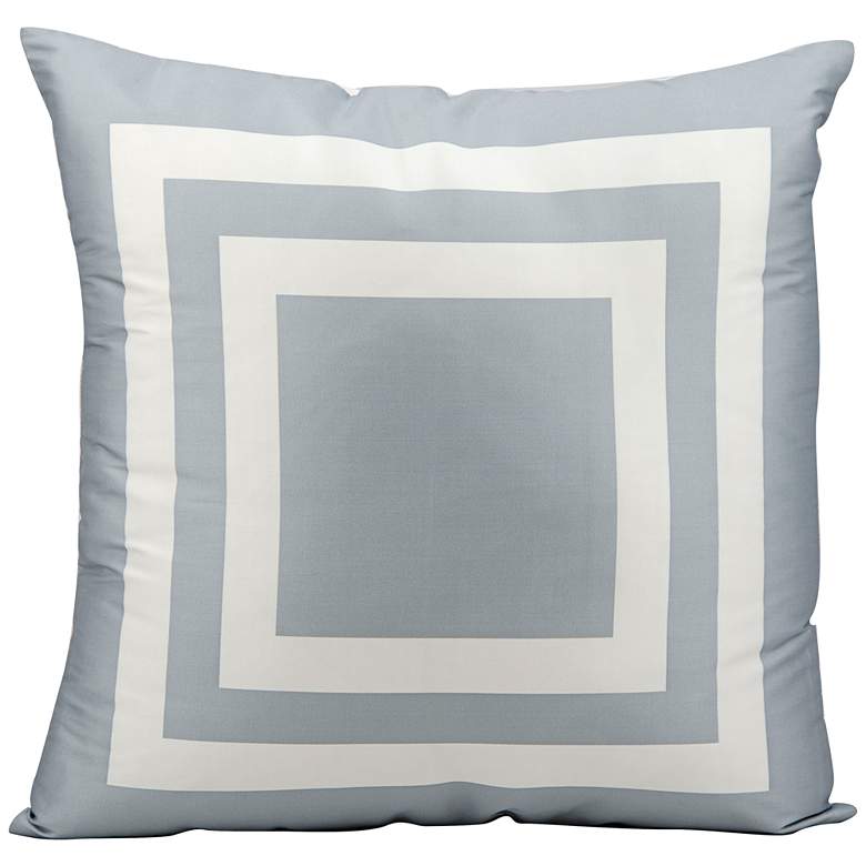 Image 1 Mina Victory Geometric 20 inch Square Gray Indoor-Outdoor Pillow