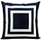 Mina Victory Geometric 20" Square Navy Indoor-Outdoor Pillow