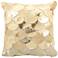 Mina Victory Gold Scale 20" Square Leather Pillow