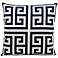 Mina Victory Greek Key 20" Square Navy Outdoor Pillow