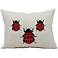 Mina Victory Ladybug 14" x 10" Ivory Indoor-Outdoor Pillow