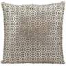 Mina Victory Laser-Cut Silver 18" Square Leather Pillow