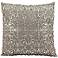 Mina Victory Laser-Cut Silver Floral 18" Square Pillow
