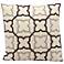 Mina Victory Life Styles Suede 18" Square Ivory Pillow