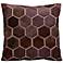 Mina Victory Lilac Natural Hide 20" Square Leather Pillow