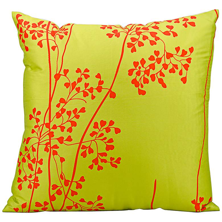 Image 1 Mina Victory Lime Green and Orange 20" Indoor-Outdoor Pillow
