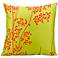 Mina Victory Lime Green and Orange 20" Indoor-Outdoor Pillow