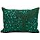 Mina Victory Luminescence Emerald 14" x 10" Bolster Pillow