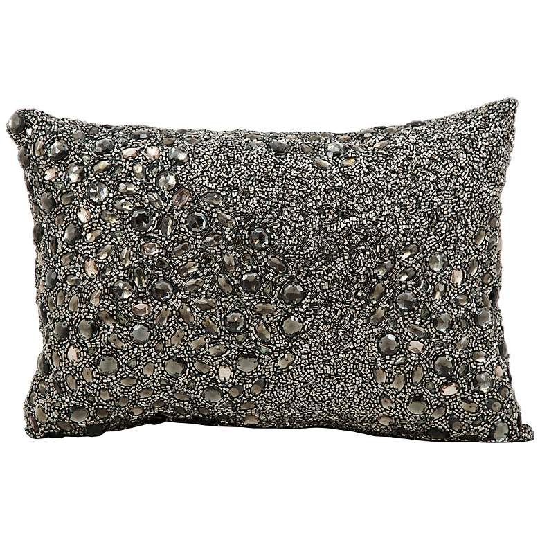 Image 1 Mina Victory Luminescence Pewter Gray 14" x 10" Pillow