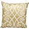 Mina Victory Luminescence Scroll 20" Square Gold Pillow