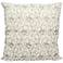 Mina Victory Luminescence Silver 20" Square Floral Pillow