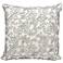 Mina Victory Luminescence Silver 20" Square Throw Pillow