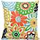 Mina Victory Multi-Color 18" Floral Indoor-Outdoor Pillow