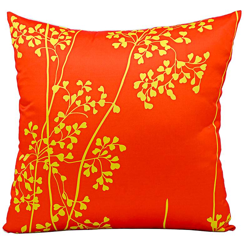 Image 1 Mina Victory Orange and Yellow 20 inch Indoor-Outdoor Pillow