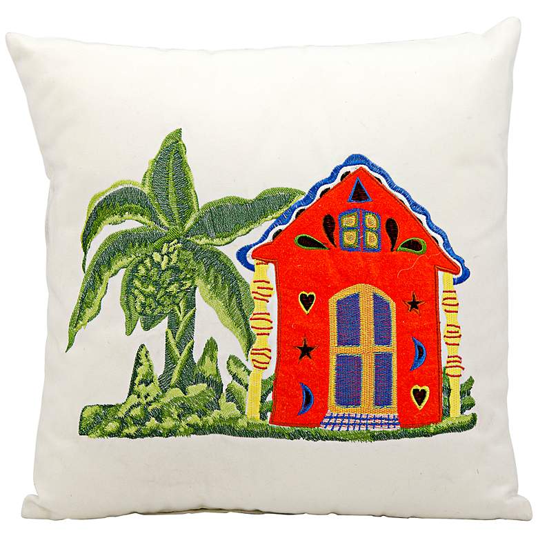 Image 1 Mina Victory Tropical Home 18 inch Square Indoor-Outdoor Pillow