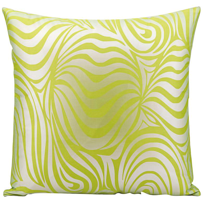 Image 1 Mina Victory Wave 18" Lime Green Indoor-Outdoor Pillow