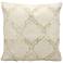 Mina Victory White Natural Hide 20" Square Throw Pillow