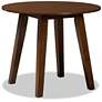 Mina Walnut Brown Wood 5-Piece Dining Table and Chair Set