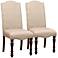 Minard Beige Fabric Side Chairs Set of 2