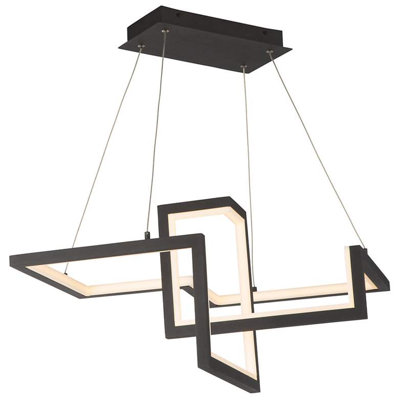Image 2 Minecraft 10.13"H x 23.31"W 1-Light Pendant in Black