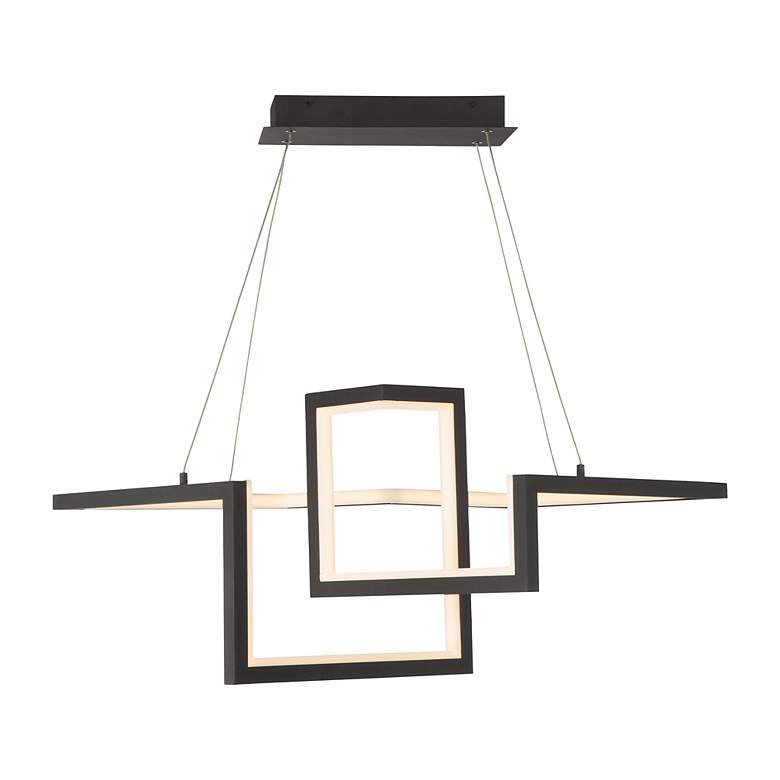 Image 3 Minecraft 10.13"H x 23.31"W 1-Light Pendant in Black more views