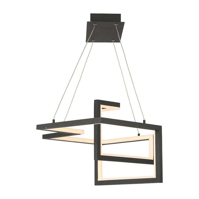 Image 4 Minecraft 10.13"H x 23.31"W 1-Light Pendant in Black more views