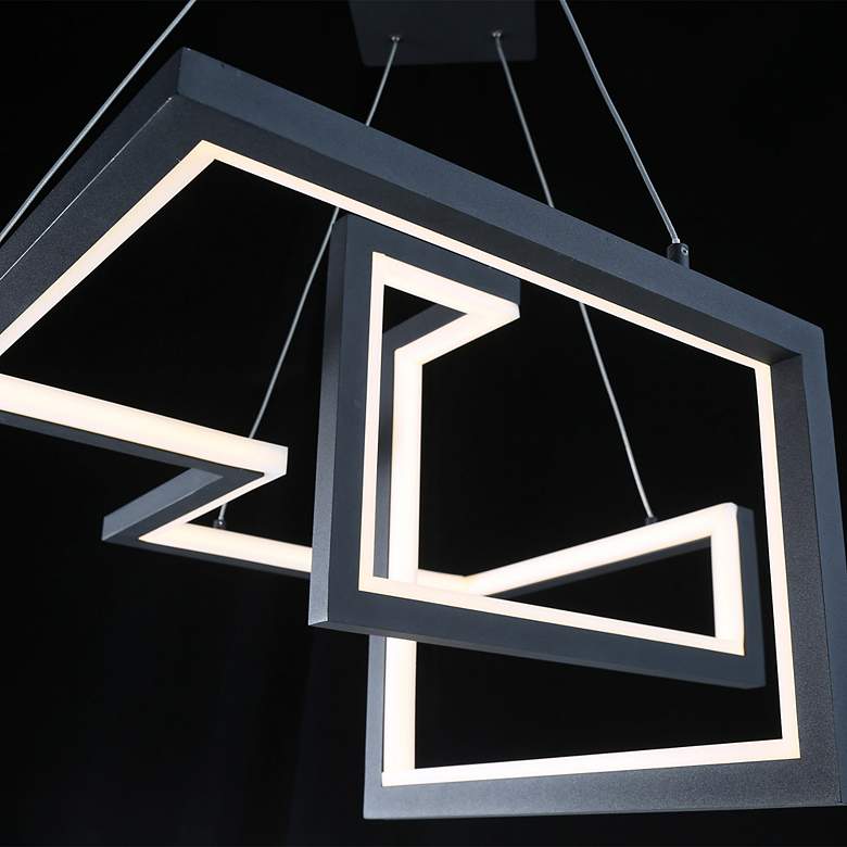 Image 5 Minecraft 10.13"H x 23.31"W 1-Light Pendant in Black more views