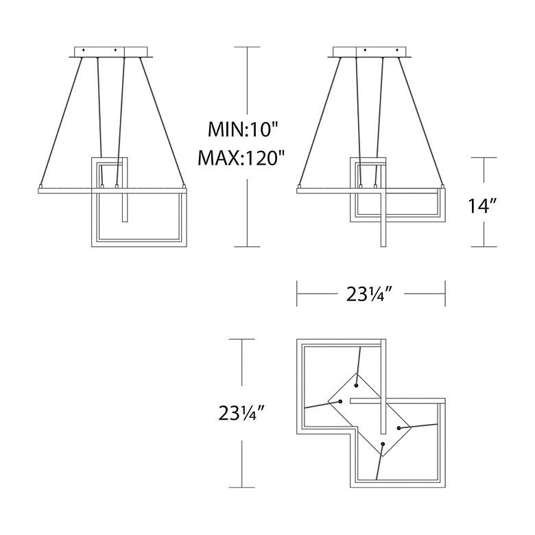 Image 6 Minecraft 10.13"H x 23.31"W 1-Light Pendant in Black more views
