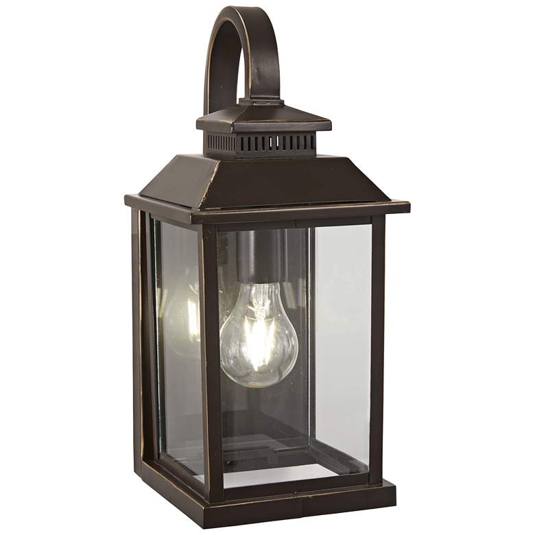 Image 1 Miner&#39;s Loft 14 3/4 inchH Oil-Rubbed Bronze Outdoor Wall Light