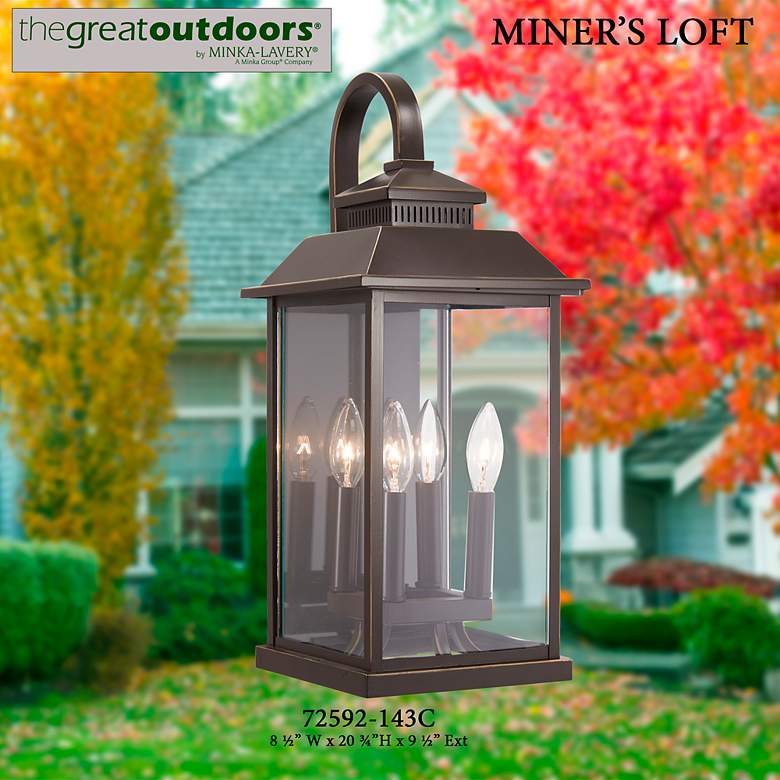 Image 6 Miner's Loft 20 3/4"H Oil-Rubbed Bronze Outdoor Wall Light more views