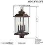 5_Miner's Loft 22 1/2" High Bronze Outdoor Post Light more views