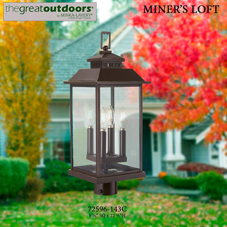 Image 6 Miner's Loft 22 1/2" High Bronze Outdoor Post Light more views