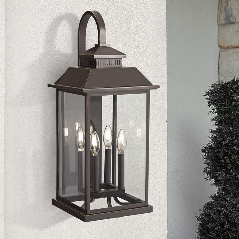 Image 1 Miner&#39;s Loft 25 1/2 inchH Oil-Rubbed Bronze Outdoor Wall Light