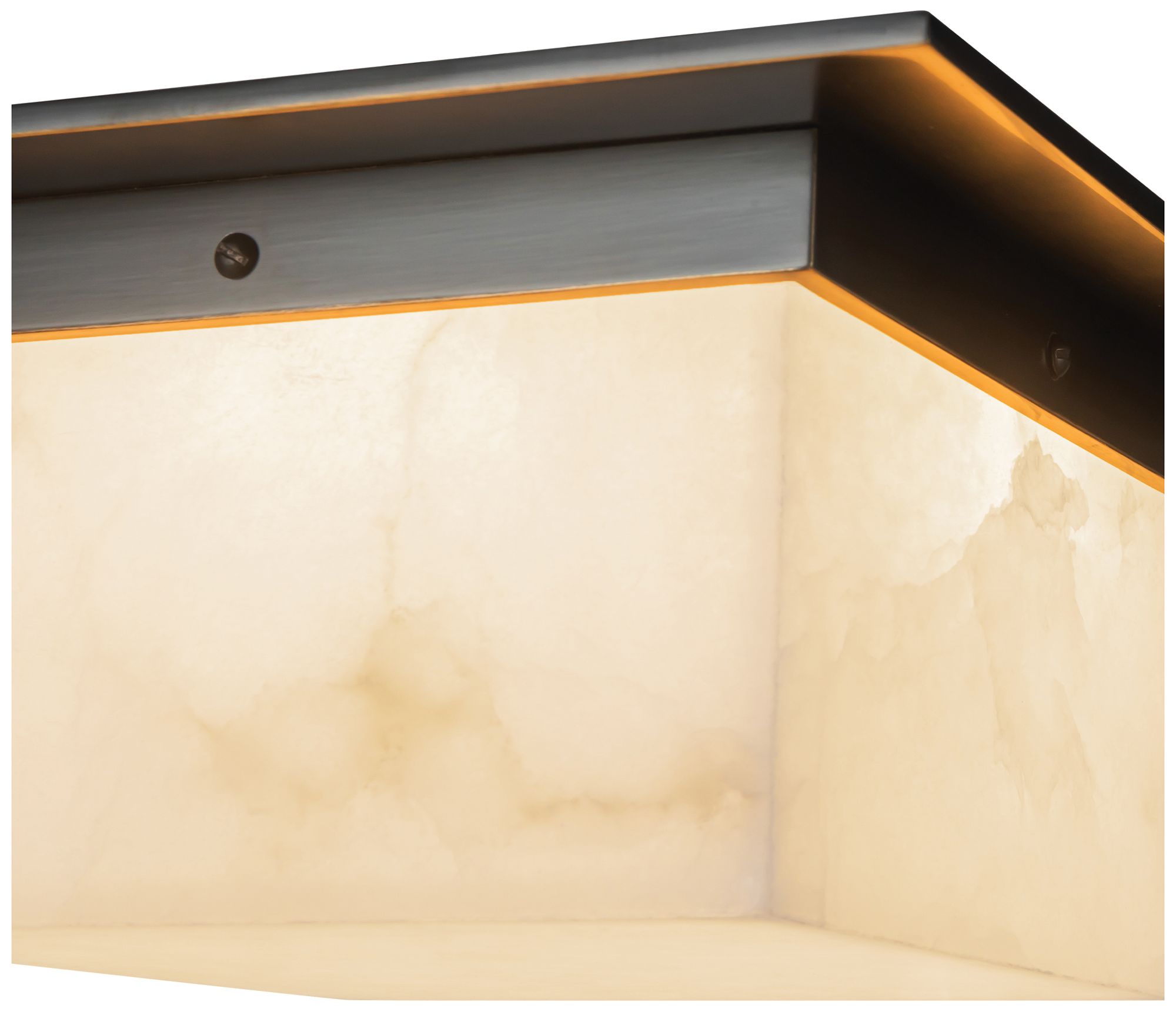 Image 5 Mineral 11-in Alabaster Flush Mount with Urban Bronze Finish more views