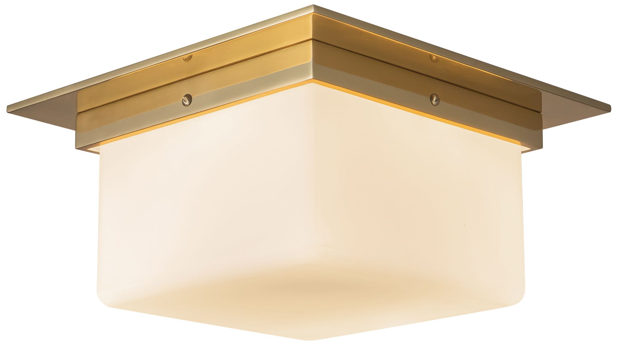 Image 3 Mineral 11-in Brass Flush Mount with Opal Glass more views