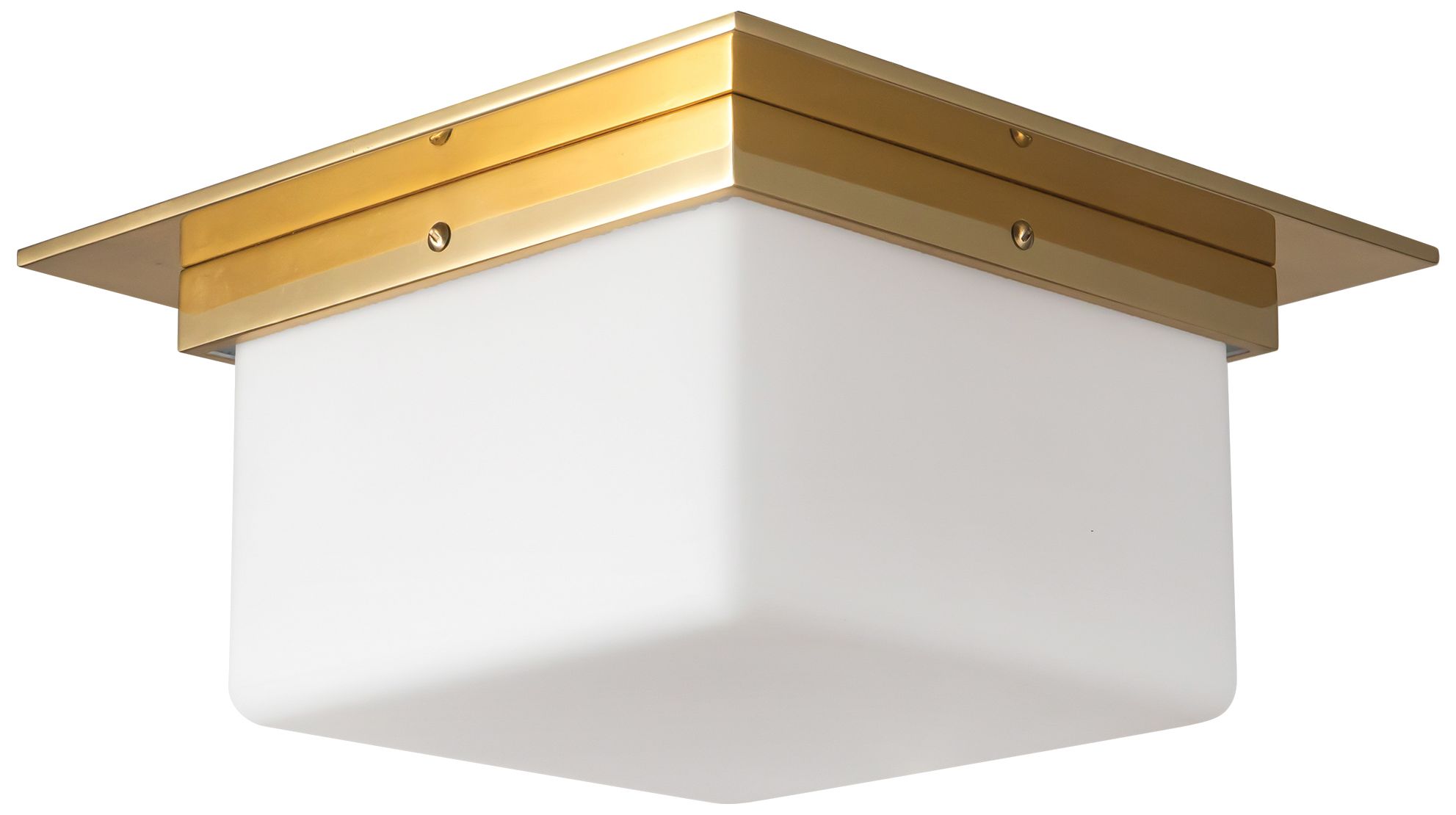 Image 4 Mineral 11-in Brass Flush Mount with Opal Glass more views