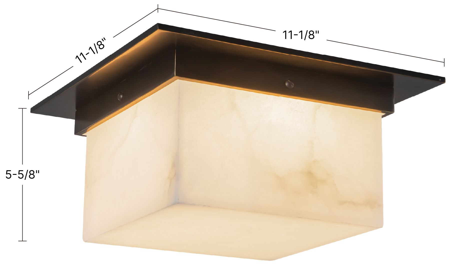 Image 6 Mineral 11-in Brass Flush Mount with Opal Glass more views