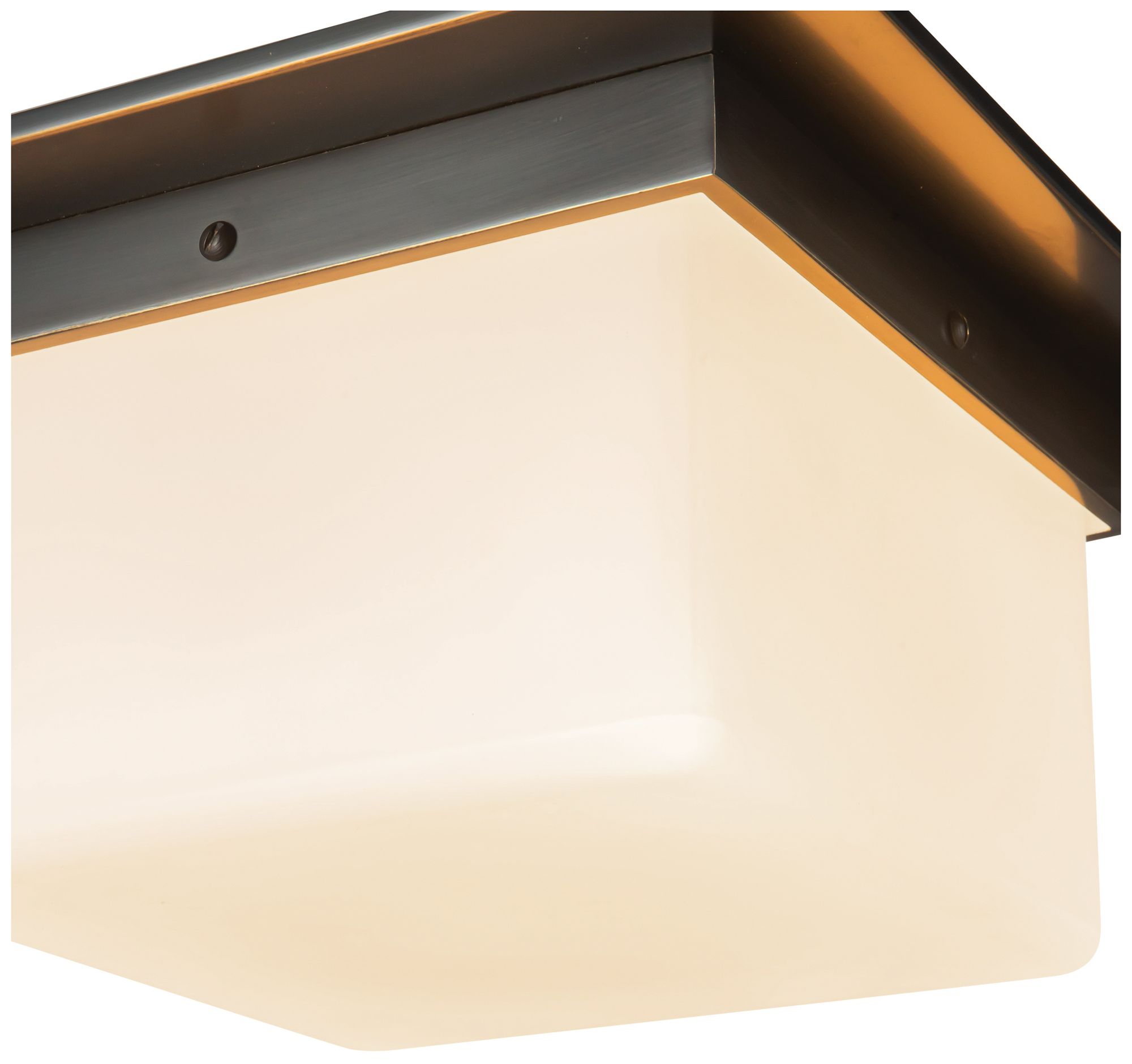 Image 5 Mineral 11-in Urban Bronze Flush Mount with Opal Glass more views