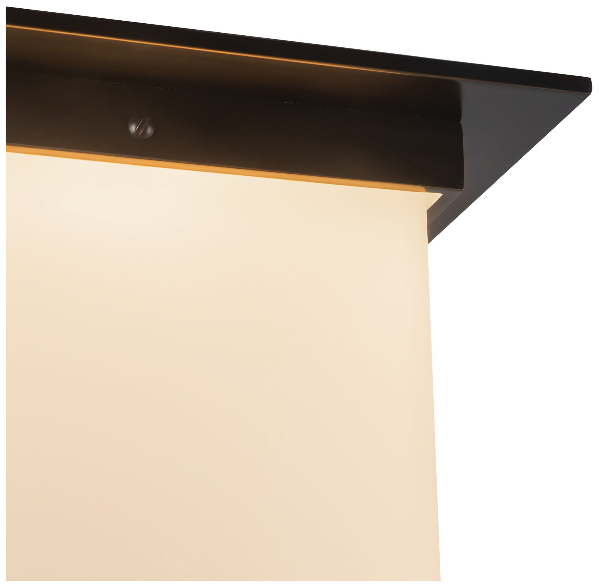 Image 5 Mineral 11-in Urban Bronze Square Flush Mount with Opal Glass more views