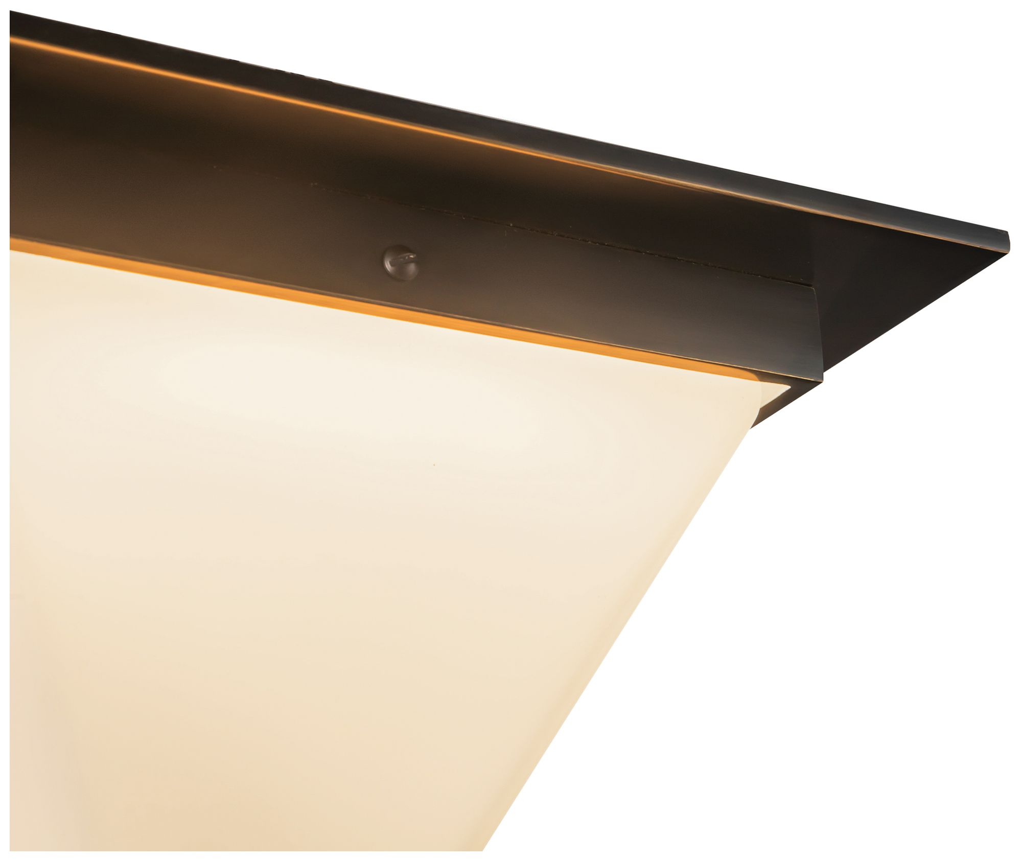 Image 5 Mineral 11-in Urban Bronze Triangular Flush Mount with Opal Glass more views