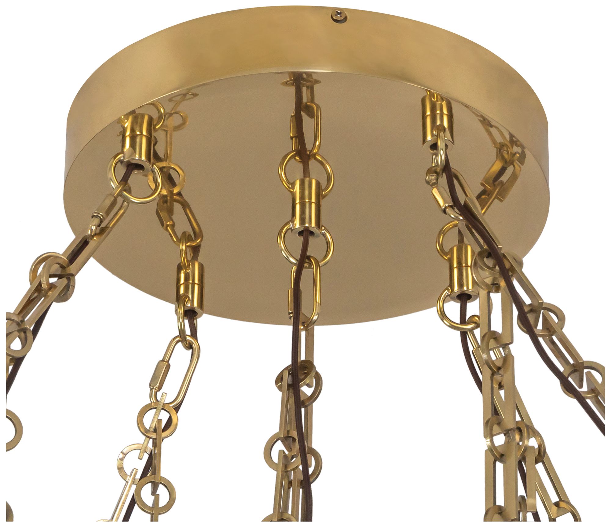 Mineral 5-Light Alabaster dimmable LED Chandelier with Patina Brass Finish