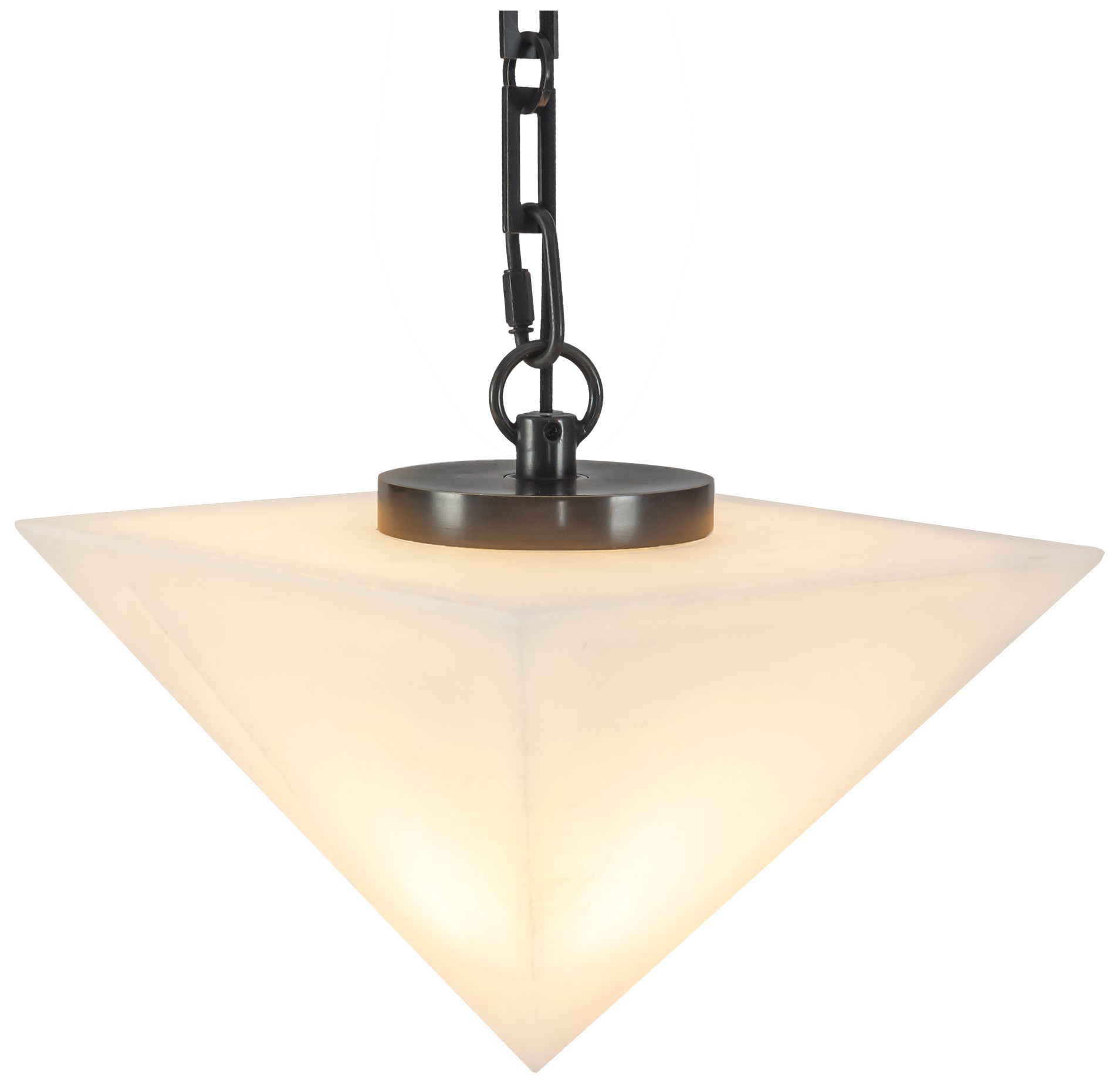 Image 4 Mineral 5-Light Alabaster dimmable LED Chandelier with Urban Bronze Finish more views