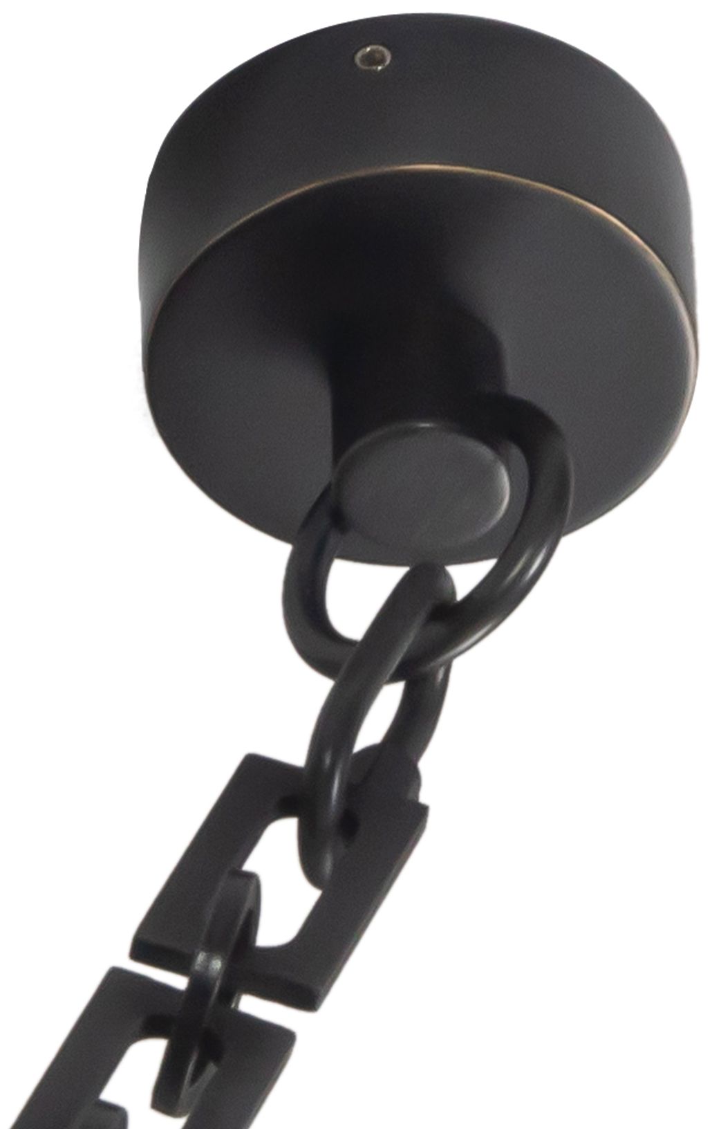 Mineral 5-Light Urban Bronze dimmable LED Chandelier with Opal Glass